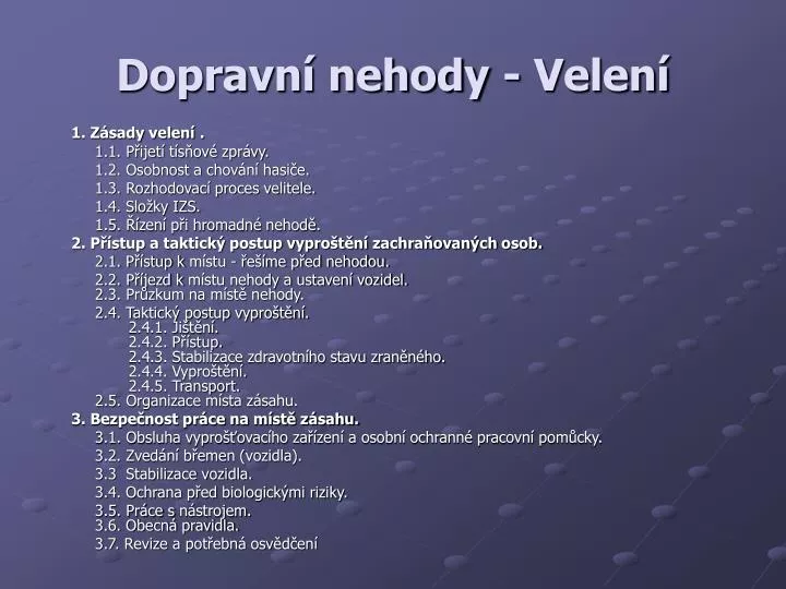 dopravn nehody velen