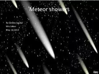Meteor showers