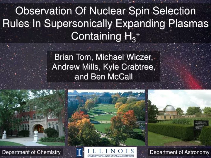 observation of nuclear spin selection rules in supersonically expanding plasmas containing h 3