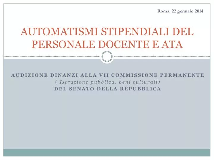 automatismi stipendiali del personale docente e ata