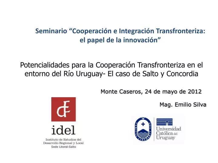 seminario cooperaci n e integraci n transfronteriza el papel de la innovaci n
