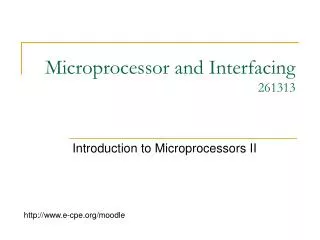 Microprocessor and Interfacing 261313