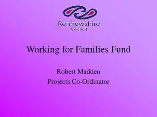 Working for Families Fund