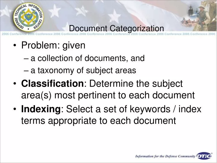 document categorization