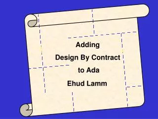 Adding Contracts to Ada