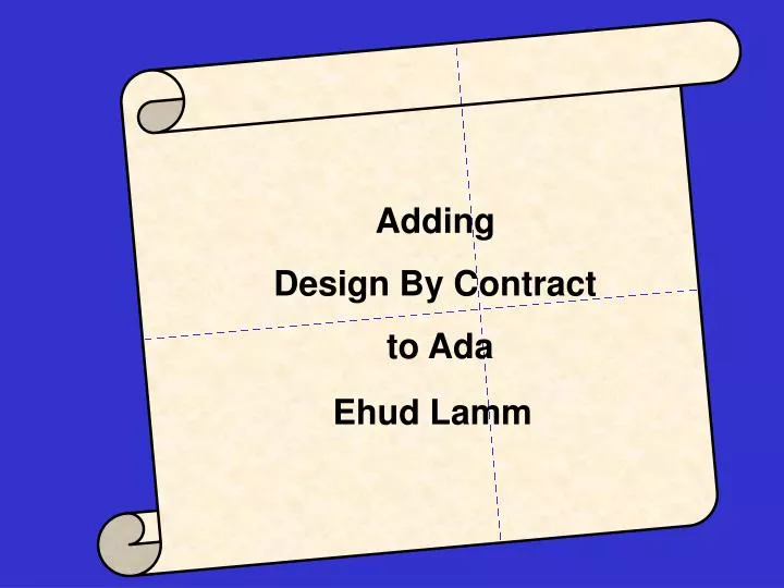 adding contracts to ada