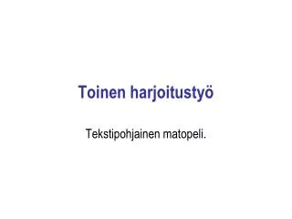 toinen harjoitusty