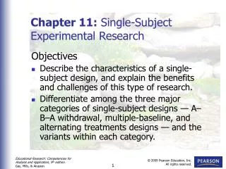 Chapter 11: Single-Subject Experimental Research
