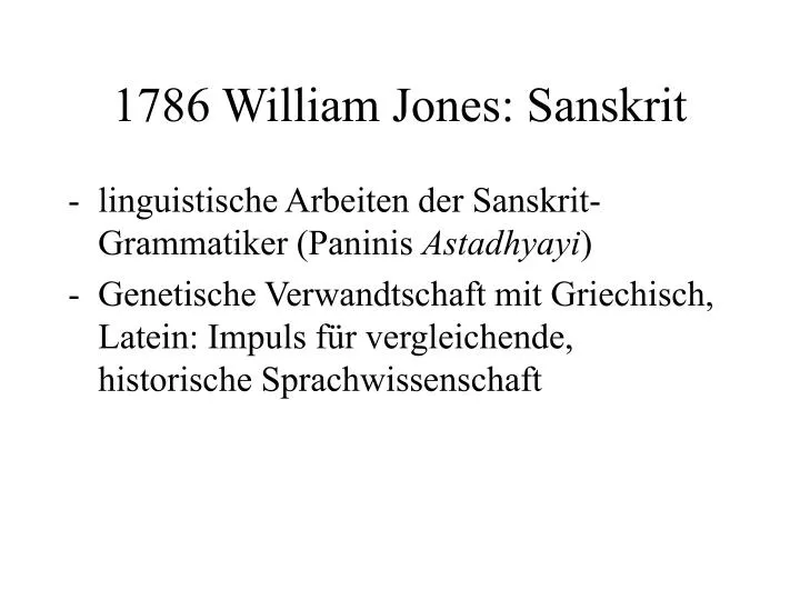 1786 william jones sanskrit