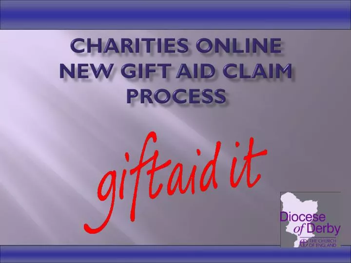 charities online new gift aid claim process