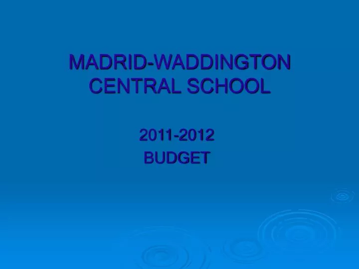madrid waddington central school