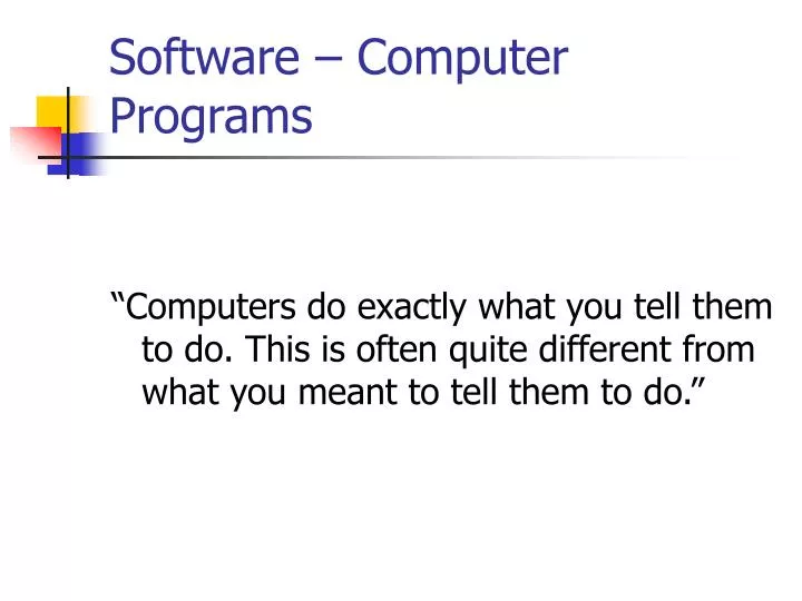 software computer programs
