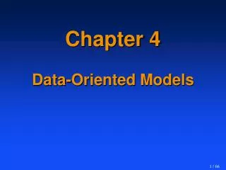 Chapter 4 Data-Oriented Models