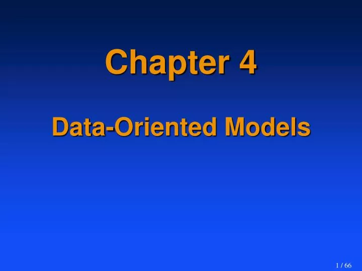 chapter 4 data oriented models