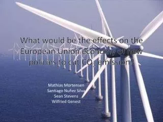 What would be the effects on the European Union economy of new policies to cut CO 2 emission?