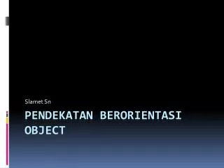 slamet sn