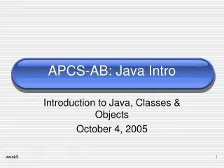 apcs ab java intro