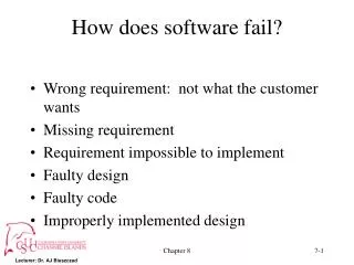 How does software fail?