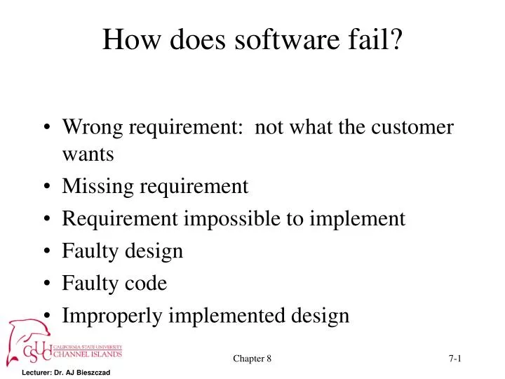 how does software fail