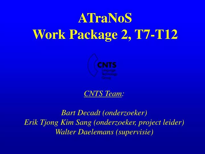 atranos work package 2 t7 t12