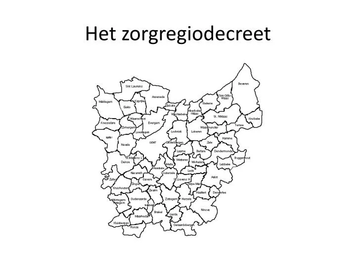 het zorgregiodecreet