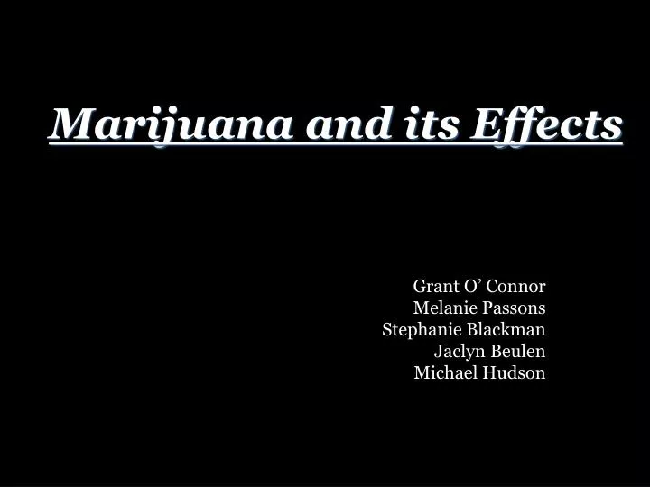 marijuana and its effects