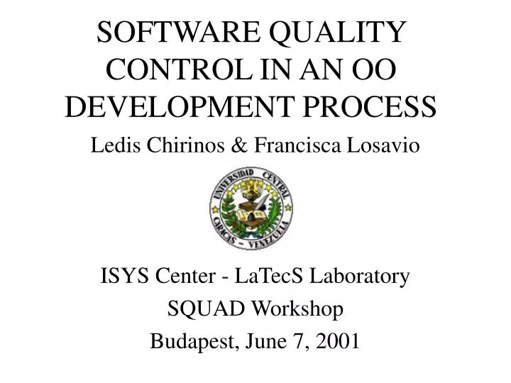 software quality control in an oo development process
