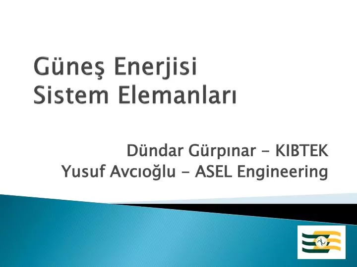 g ne enerjisi sistem elemanlar