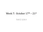 Week 7: October 17 th – 21 st - slide 1