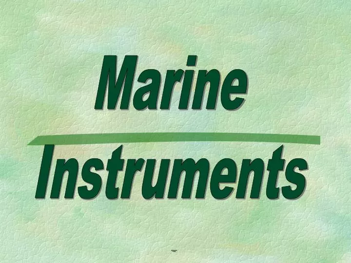 marine instruments