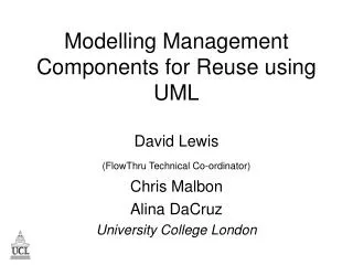 modelling management components for reuse using uml