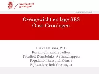 overgewicht en lage ses oost groningen