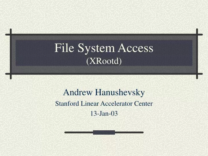 file system access xrootd