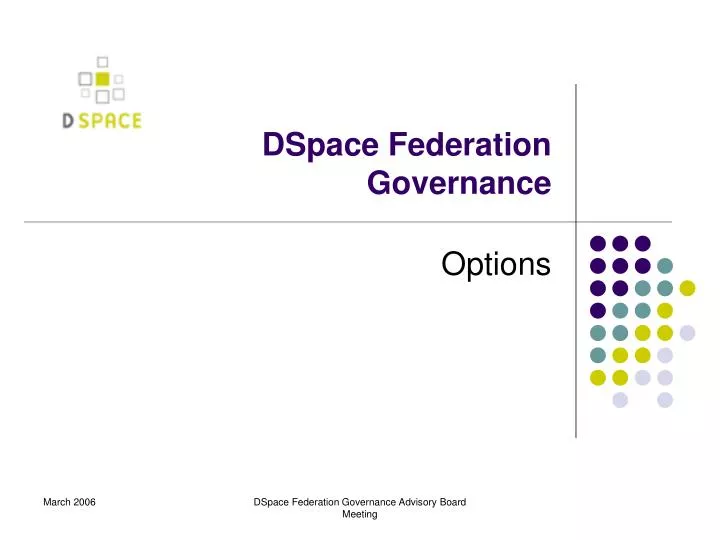 dspace federation governance