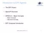 Introduction to EPF Agenda - slide 1