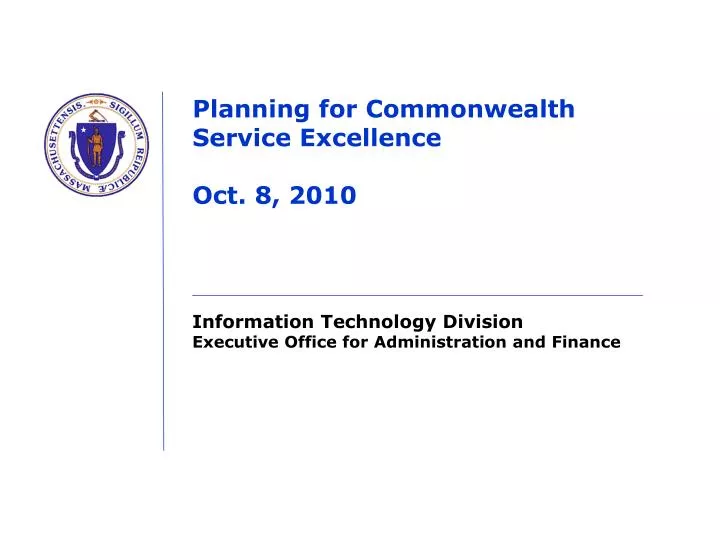 planning for commonwealth service excellence oct 8 2010