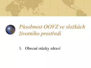 p sobnost oovz ve slo k ch ivotn ho prost ed