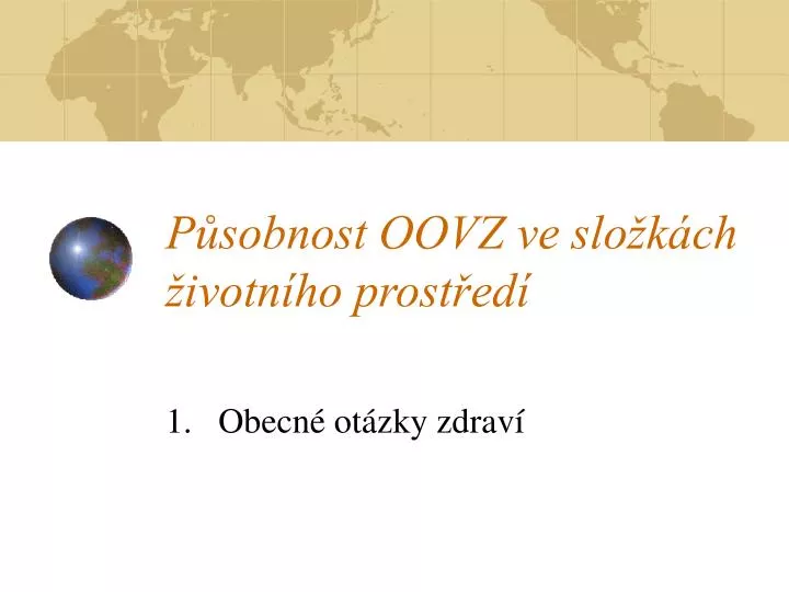 p sobnost oovz ve slo k ch ivotn ho prost ed