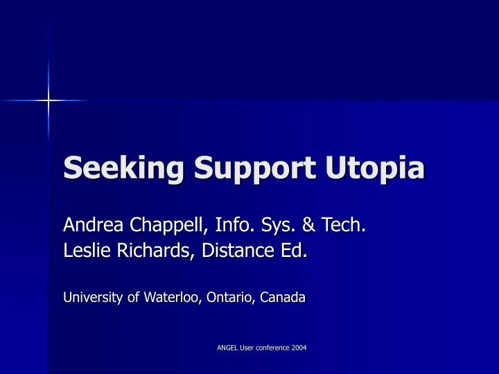 seeking support utopia