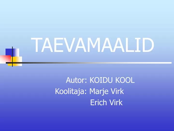 taevamaalid