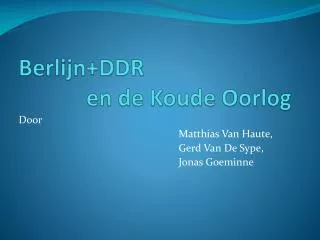 berlijn ddr en de koude oorlog