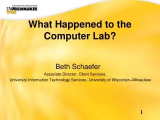 What Happened to the Computer Lab?