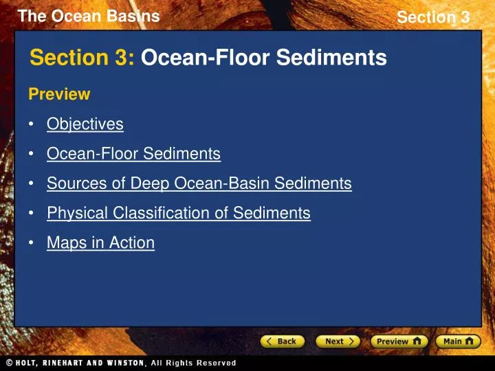 section 3 ocean floor sediments
