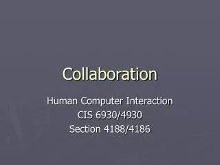 Collaboration