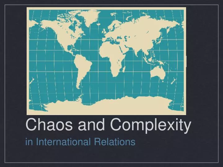 chaos and complexity