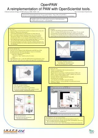 OpenPAW A reimplementation of PAW with OpenScientist tools.