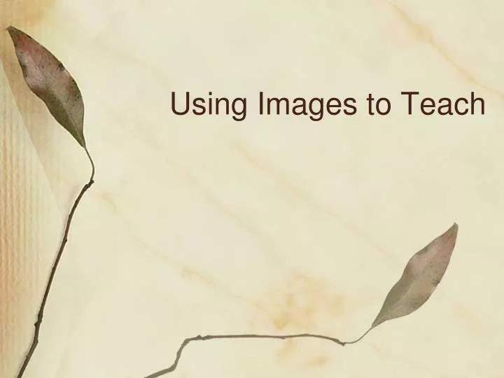 using images to teach