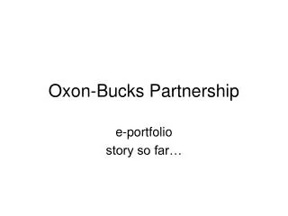 Oxon-Bucks Partnership