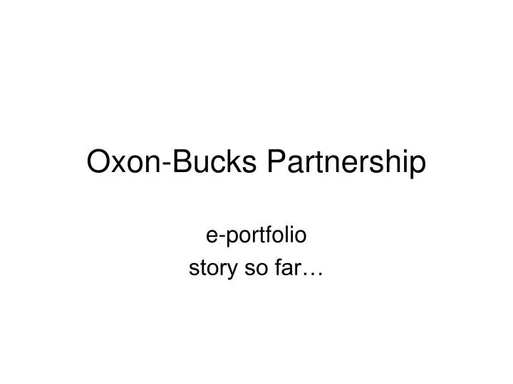 oxon bucks partnership