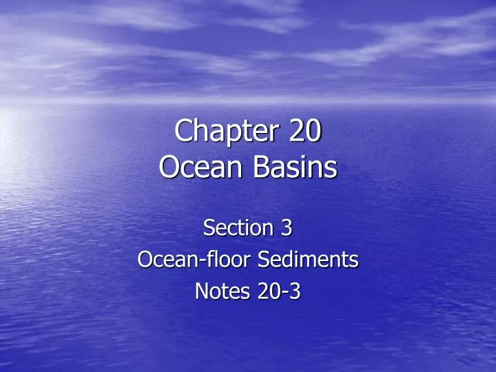 chapter 20 ocean basins